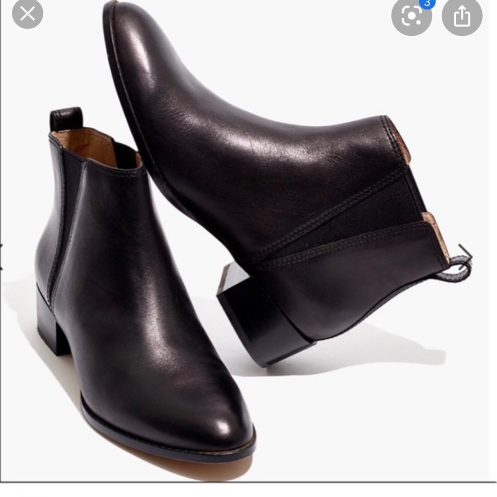 Madewell Carina Boot in Black Leather